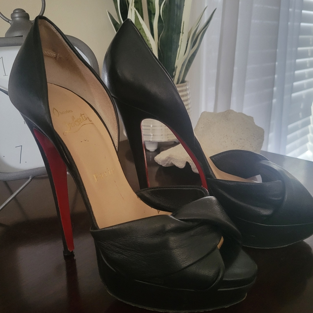 Christian Louboutin peep toe pumps